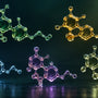 Illustration conceptuelle des principales molécules cannabinoïdes