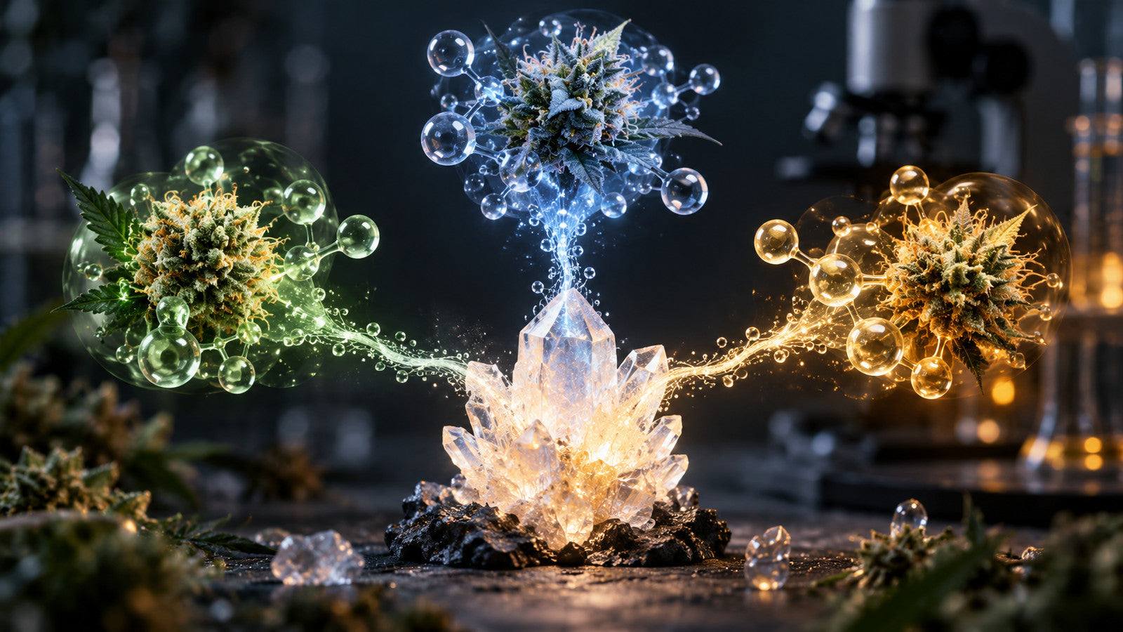 Illustration de l'article : CBDA, THCA et CBGA : les précurseurs méconnus des cannabinoïdes