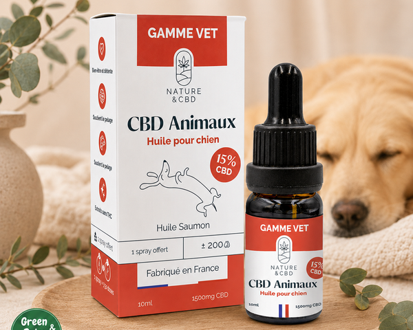 Huile CBD Chien – Huile de Saumon – 15 % CBD