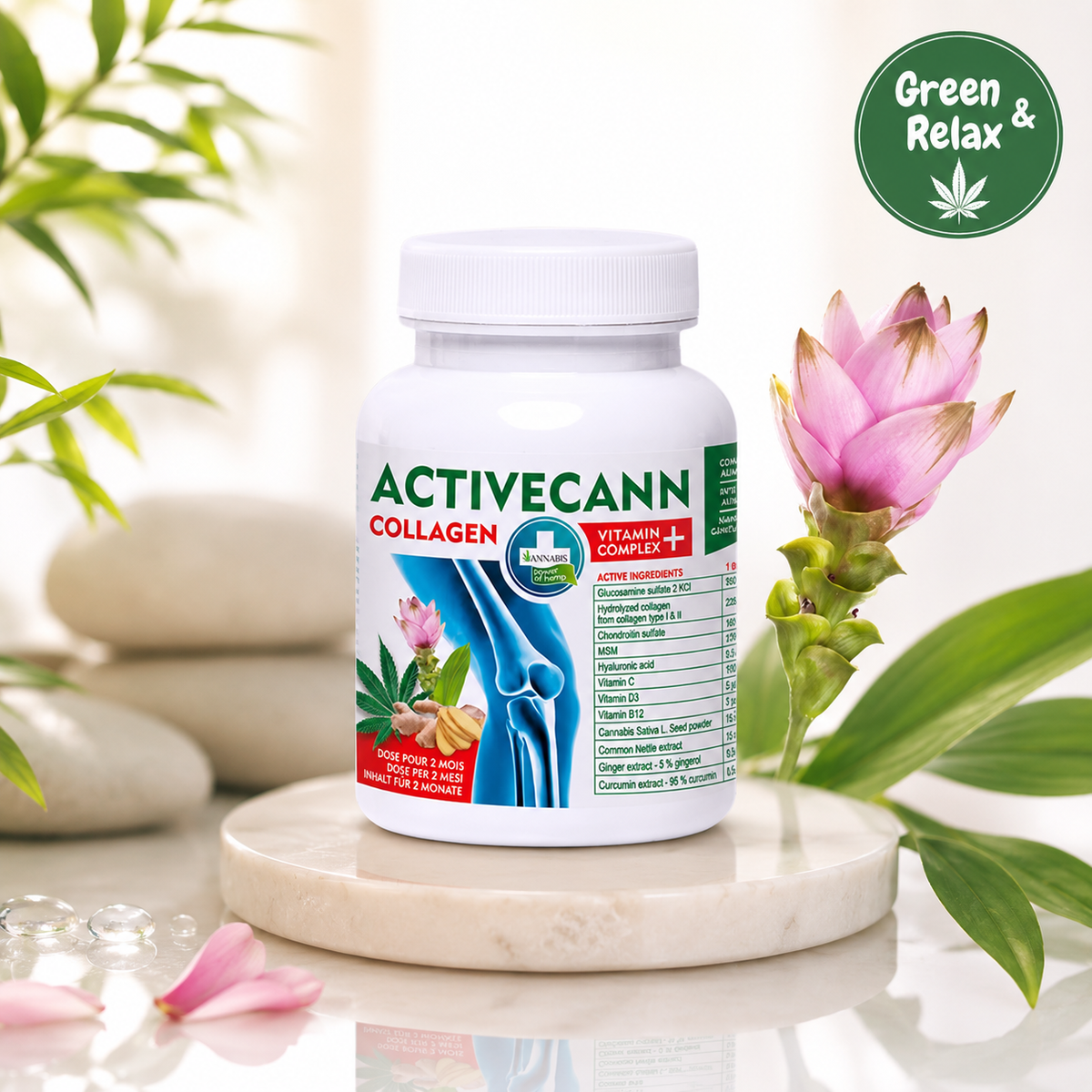 ACTIVECANN Collagen Vitamin Complex+ – 60 comprimés