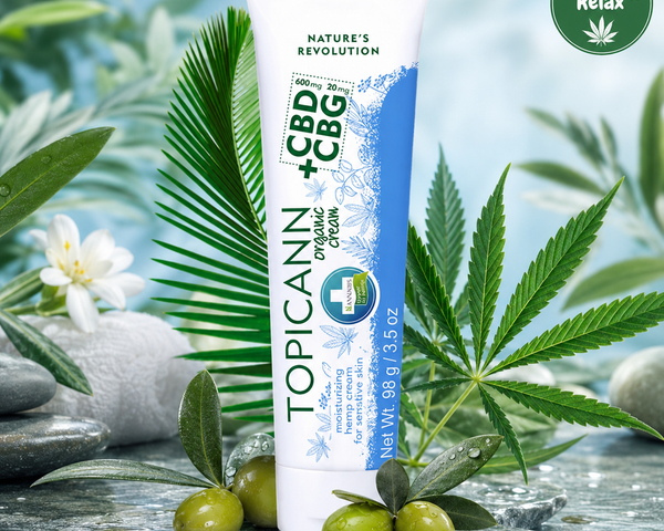 TOPICANN Crème au CBD + CBG – Peaux sèches et sensibles