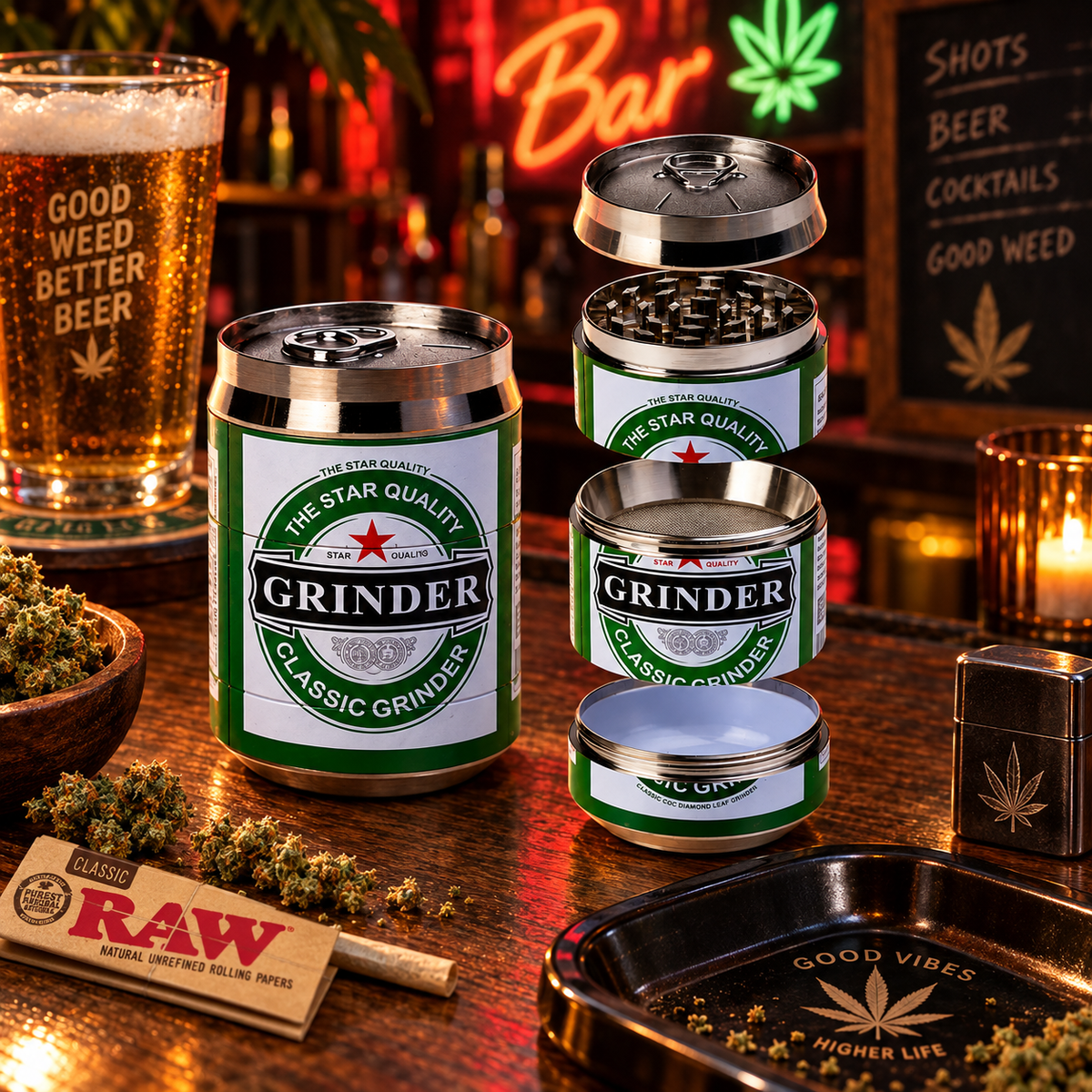 Grinder Bière 4 parties