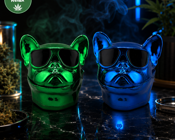 Grinder Bouledogue avec Lunettes – Métal 3 Parties