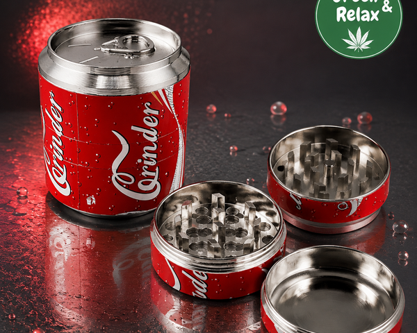 Grinder Canette Cola – Métal 4 Parties avec Tamiseur