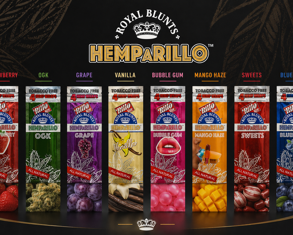 Hemparillo Blunts Royal Blunts wraps au chanvre sans tabac en plusieurs saveurs