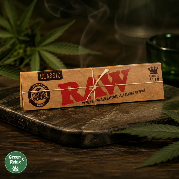Feuilles à rouler RAW Classic King Size Slim – Papier Naturel Non Blanchi