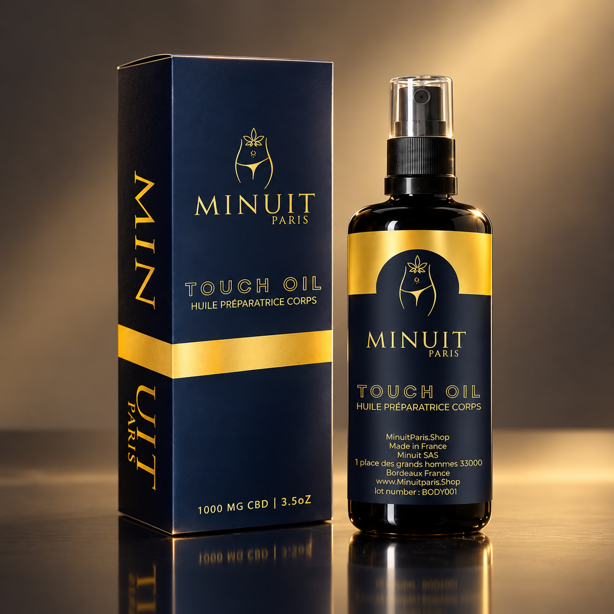 Huile de Massage Minuit Paris 1000 Mg