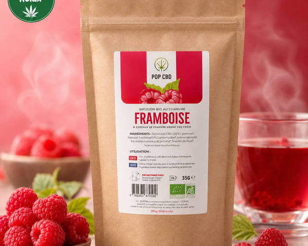 Infusions & Thés Bio Pop CBD – Saveur Framboise