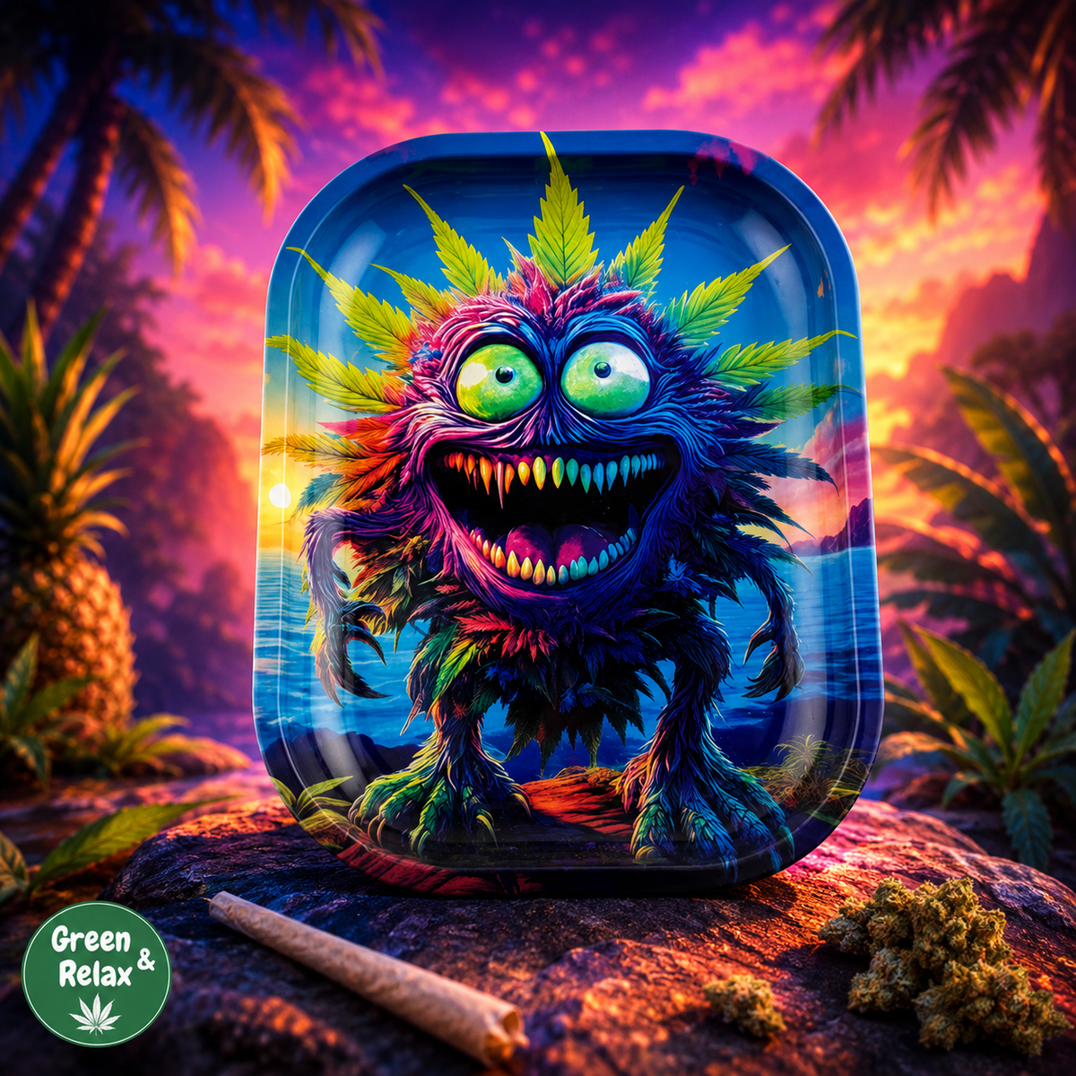 Petit Plateau Fumeur – Monstre Psychédélique