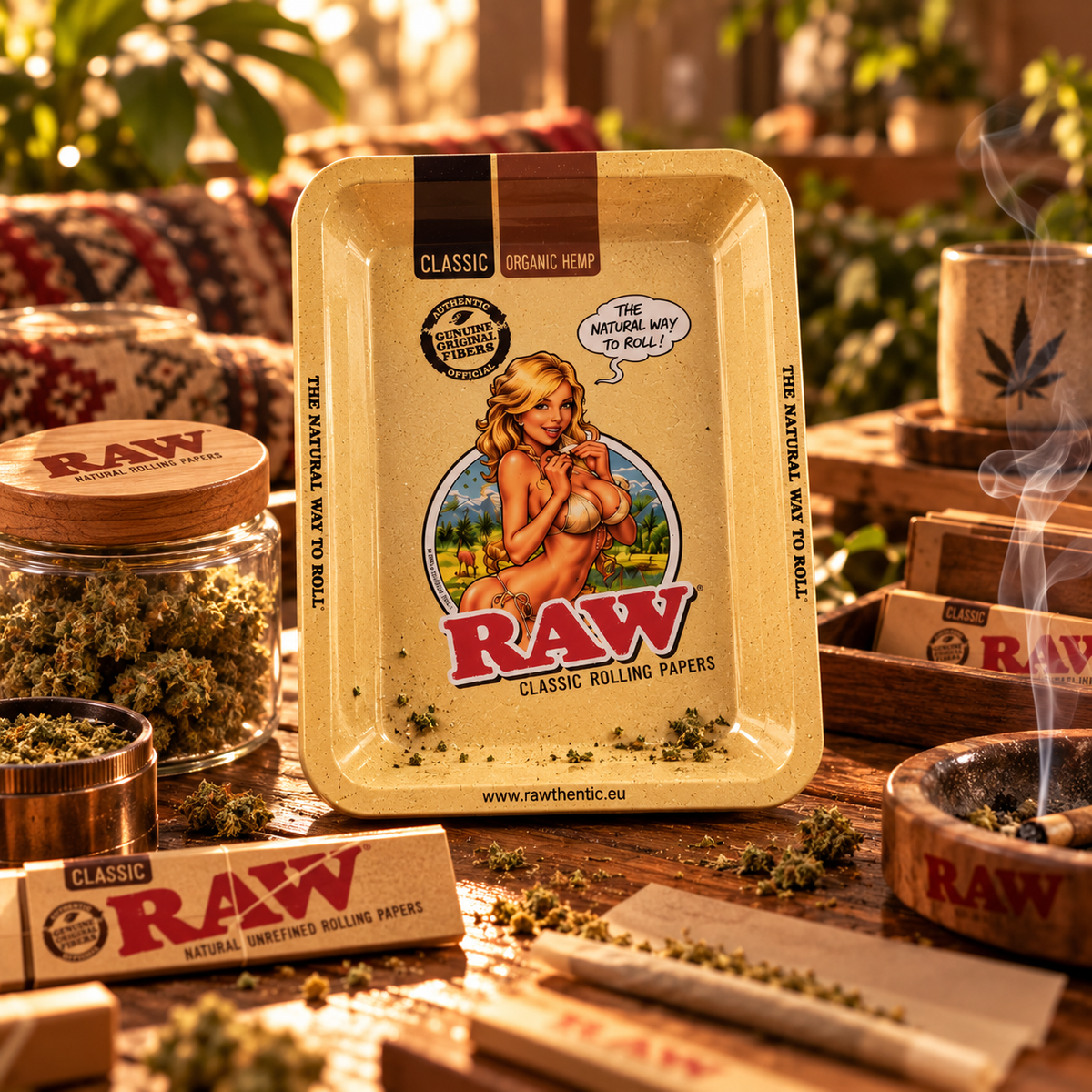 Plateau Fumeur RAW Tray Girl