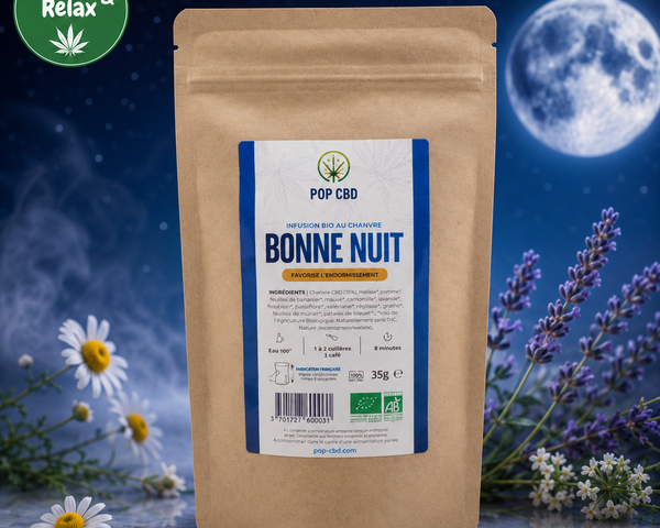 Infusions & Thés Bio Pop CBD – Saveur Bonne nuit