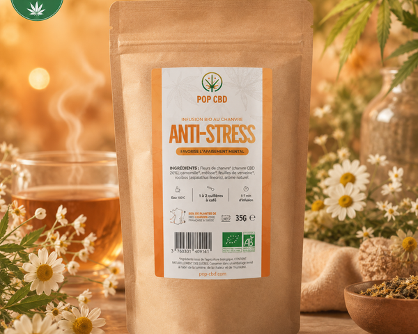 Infusions & Thés Bio Pop CBD – Saveur Anti stress