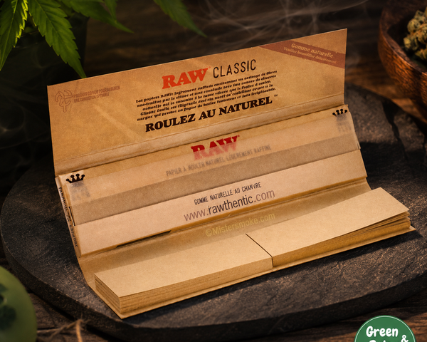 Feuilles RAW Slim avec Tips – 32 feuilles King Size Slim + filtres