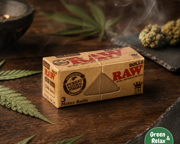Rolls RAW Organic 3M – Papier à rouler naturel 3 mètres