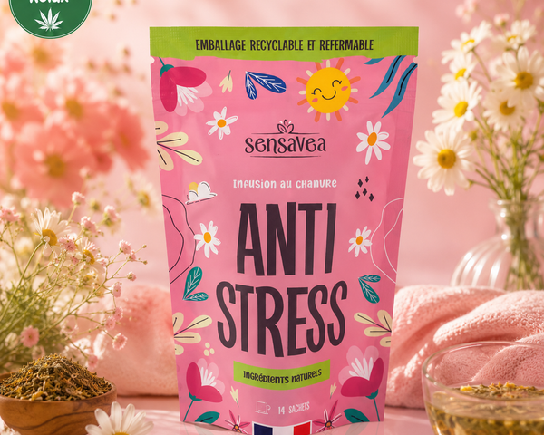 Infusion au Chanvre Sensavea – Anti‑Stress – Ingrédients Naturels