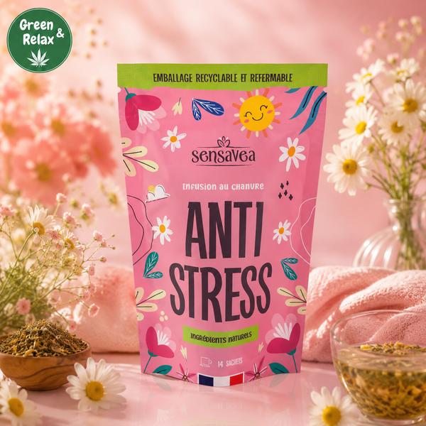 Infusion au Chanvre Sensavea – Anti‑Stress – Ingrédients Naturels