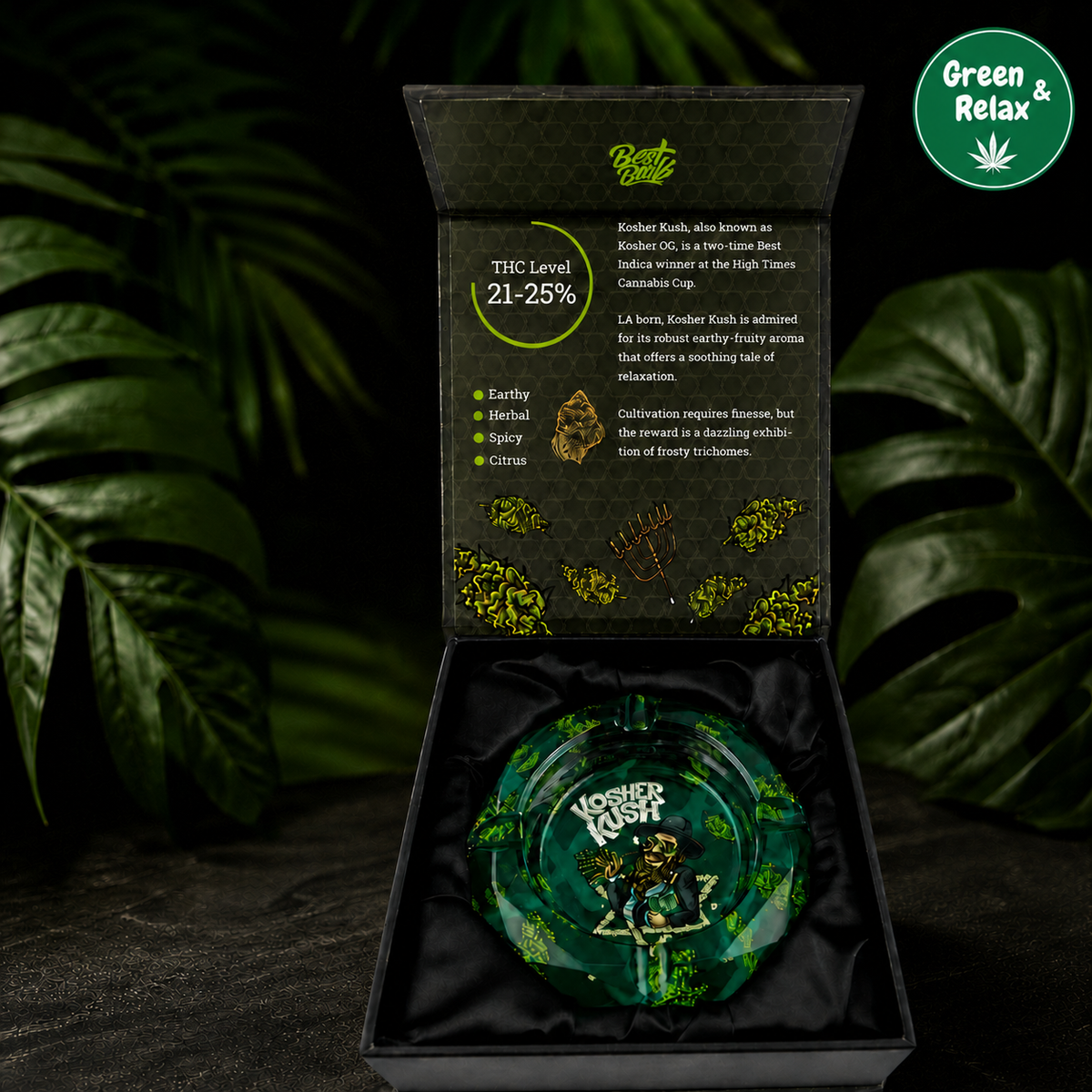 Cendrier Kosher Kush – Avec coffret