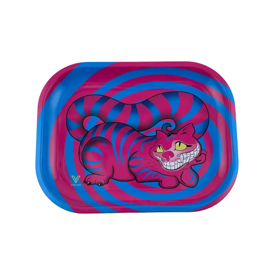 Plateau fumeur design Cheshire Cat psychédélique en format rectangulaire pour accessoires CBD à Metz