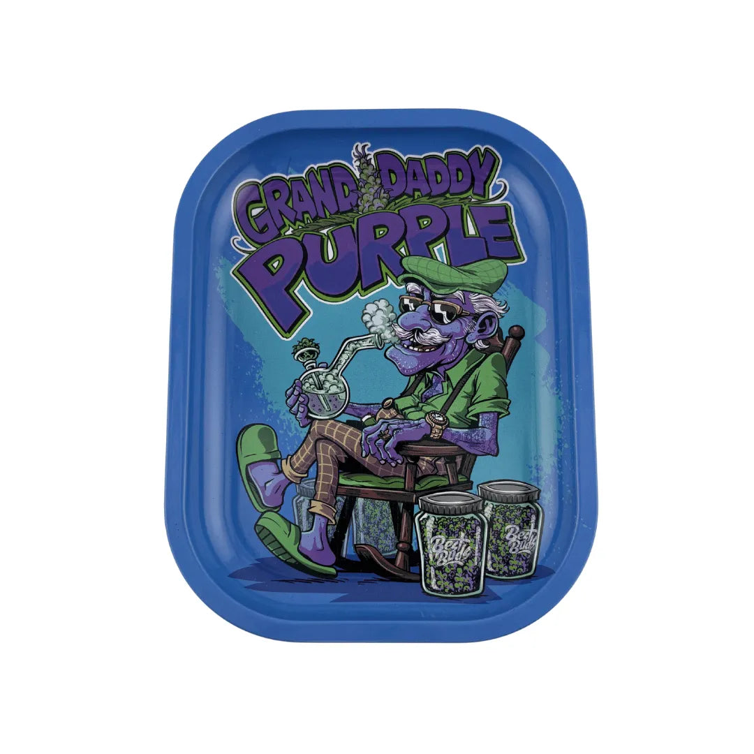 Plateau fumeur design Grand Daddy Purple en format compact pour accessoires CBD à Metz