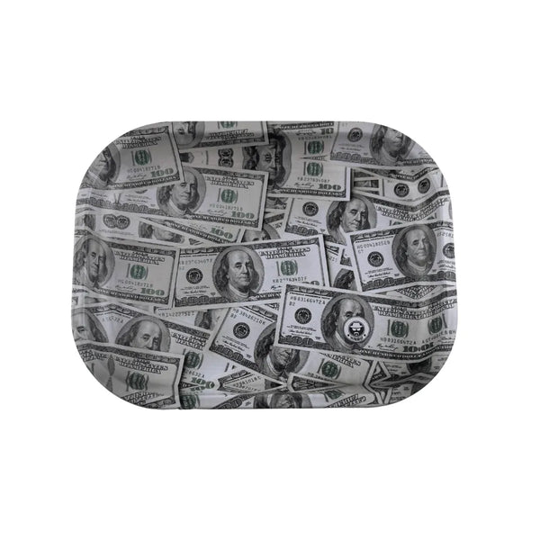 Plateau fumeur design billets de banque en format rectangulaire pour accessoires CBD à Metz