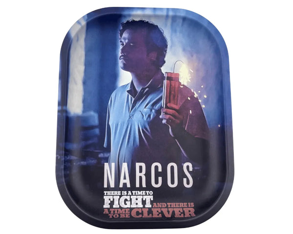 Plateau fumeur design inspiré Narcos en format compact pour accessoires CBD à Metz