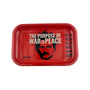 Plateau fumeur design Narcos rouge avec message « War Is Peace » en format rectangulaire pour accessoires CBD à Metz