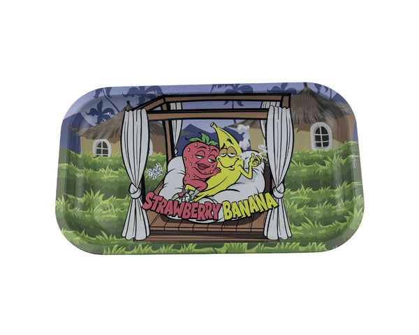 Plateau fumeur motif Strawberry Banana en format rectangulaire pour accessoires CBD à Metz