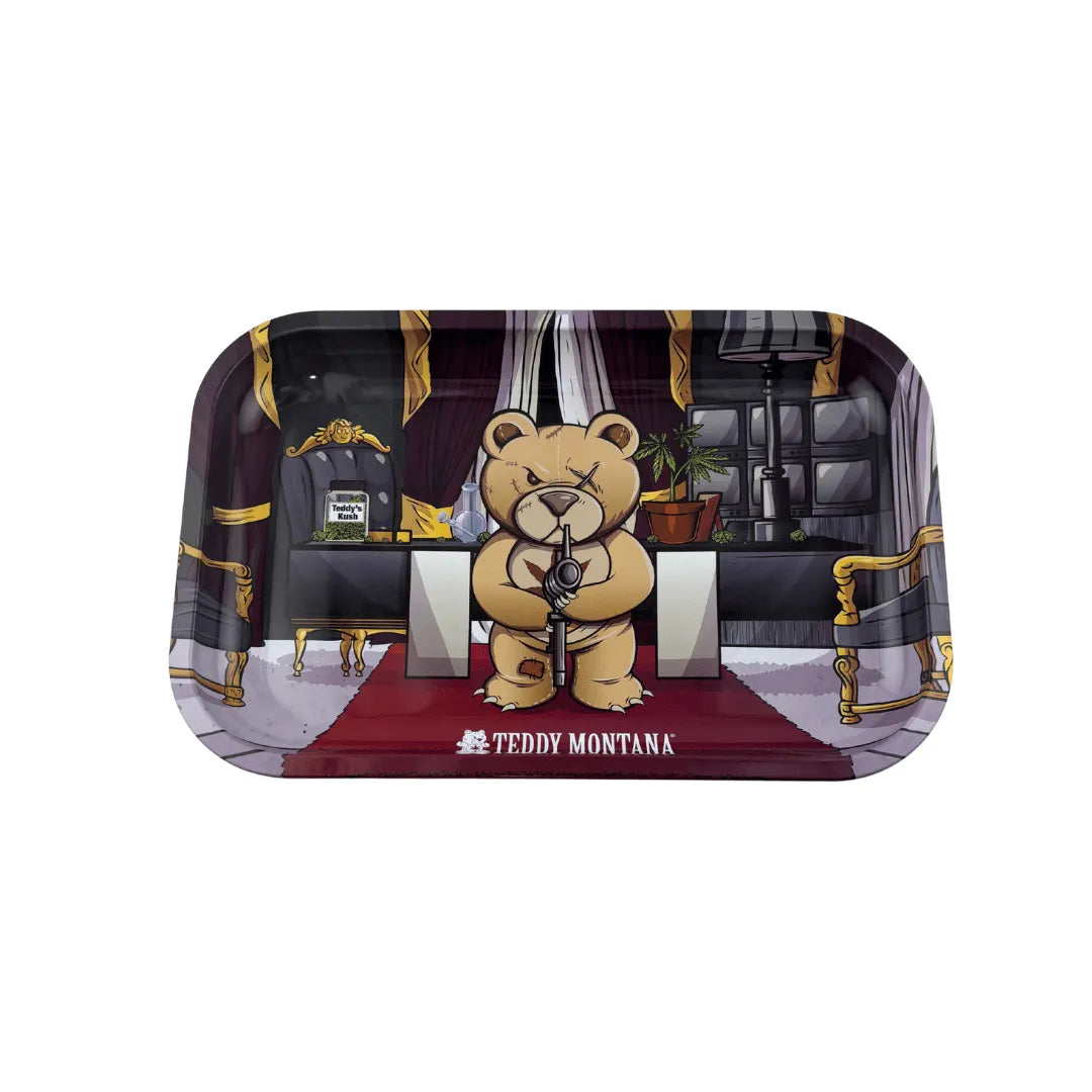 Plateau fumeur design Teddy Montana en format rectangulaire pour accessoires CBD à Metz
