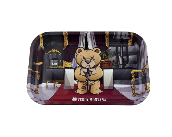Plateau fumeur design Teddy Montana en format rectangulaire pour accessoires CBD à Metz
