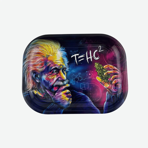 Plateau fumeur V‑Syndicate motif Einstein psychédélique en format compact pour une utilisation pratique à Metz