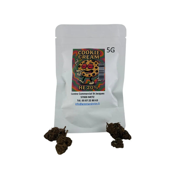 Fleurs CBD Récréative - COOKIE CREAM - HE 20% - Boutique CBD Metz
