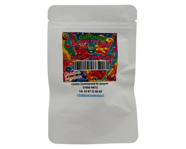 Gummies CBD Green & Relax saveur tutti frutti en sachet 3 unités pour une pause fruitée à Metz