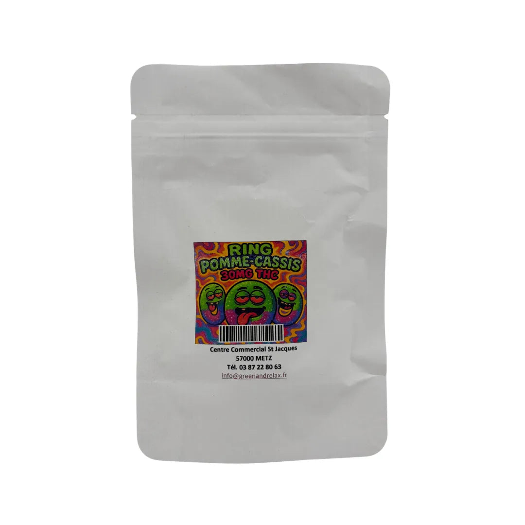 Gummies Ring Green & Relax saveur pomme cassis en sachet pour une pause fruitée à Metz