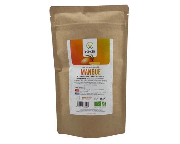 Thé au chanvre CBD bio Pop CBD saveur mangue pour une pause fruitée à Metz