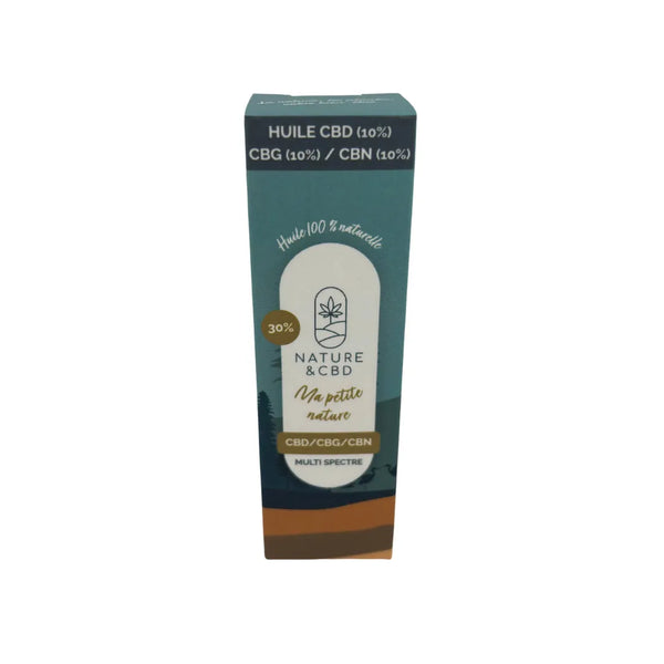 Huile CBD Multi Spectre – CBD / CBG / CBN – Nature & CBD - Boutique CBD Metz