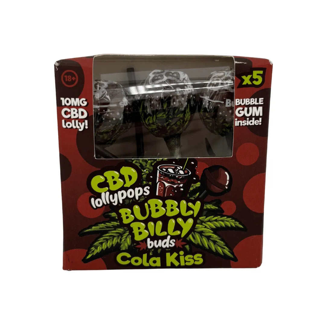 Sucettes CBD Bubbly Billy Buds saveur peach fuzz en boîte 5 pièces pour un moment gourmand à Metz