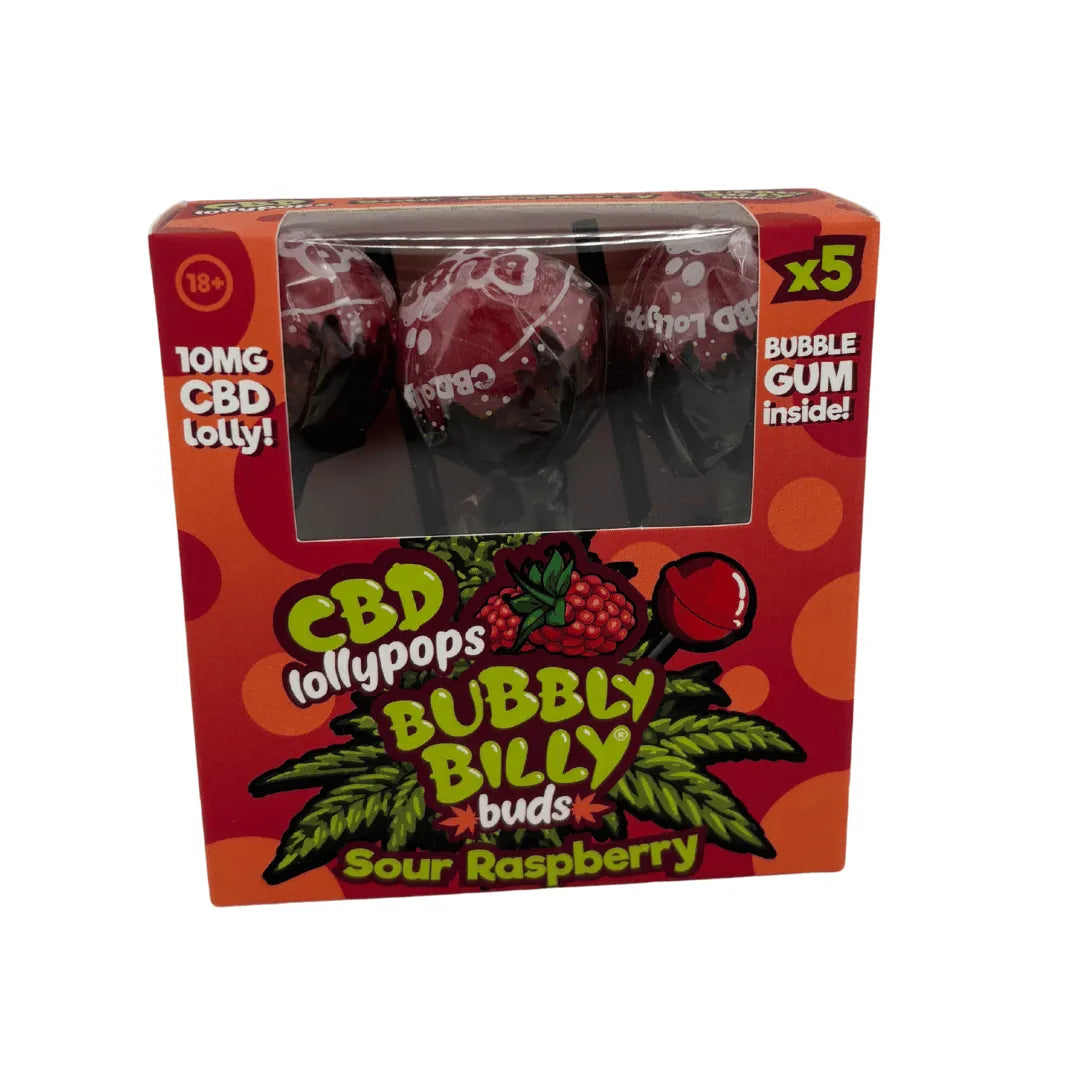 Sucettes CBD Bubbly Billy Buds saveur cotton candy en boîte 5 pièces pour une pause sucrée à Metz