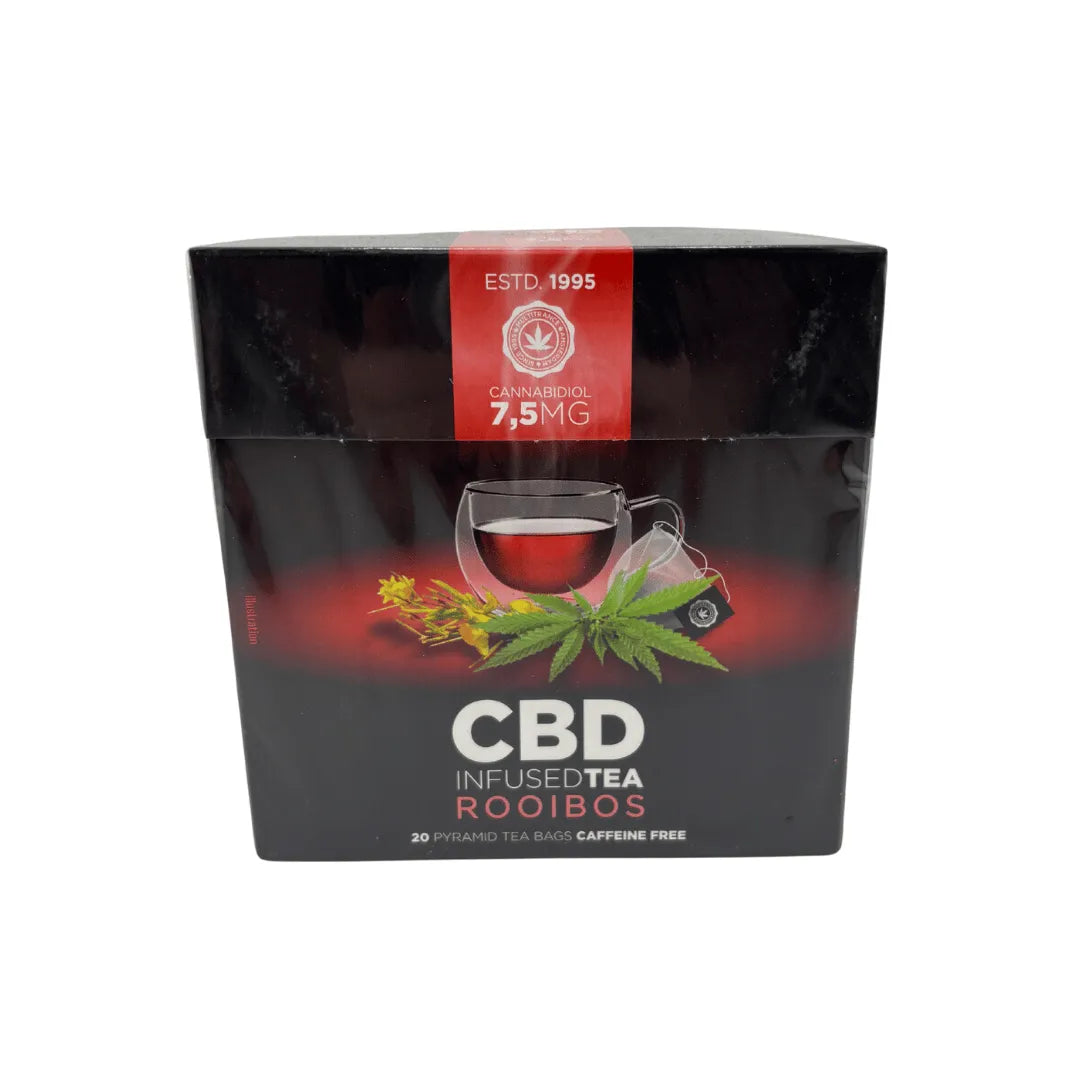 Thé CBD rooibos en sachets pyramidaux pour une dégustation relaxante à Metz