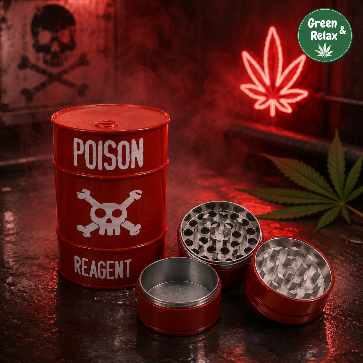 Grinder Baril Poison – Métal 3 Parties